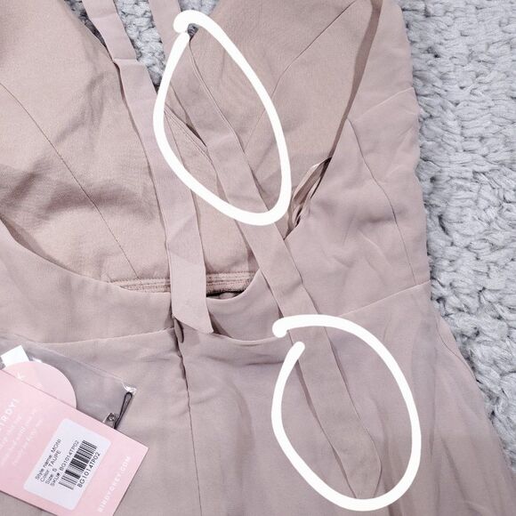 READ Birdy Grey Moni Convertible Bridesmaid Dress Taupe Beige Size Small - Picture 3 of 10